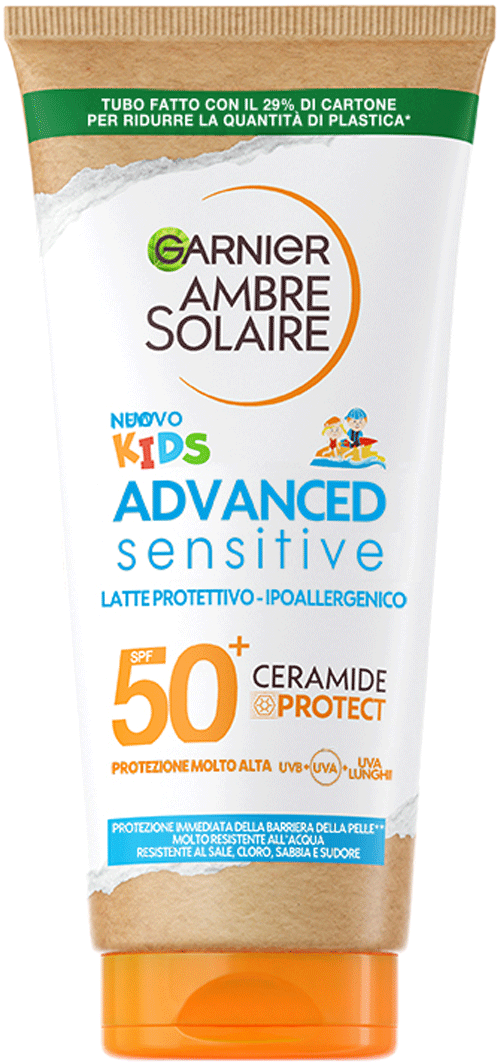 Garnier Ambre Solaire Advanced Sensitive Kids Ceramide Protect Latte Protettivo